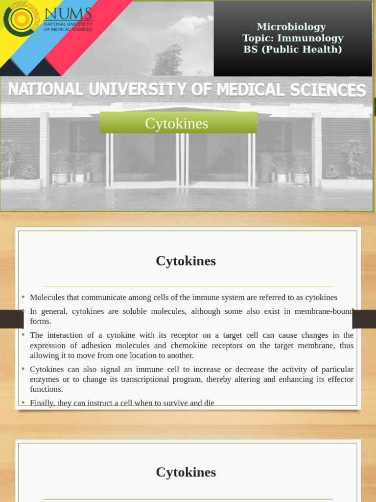 Understanding Cytokines in Immunology | PDF | Cytokine | Chemokine
