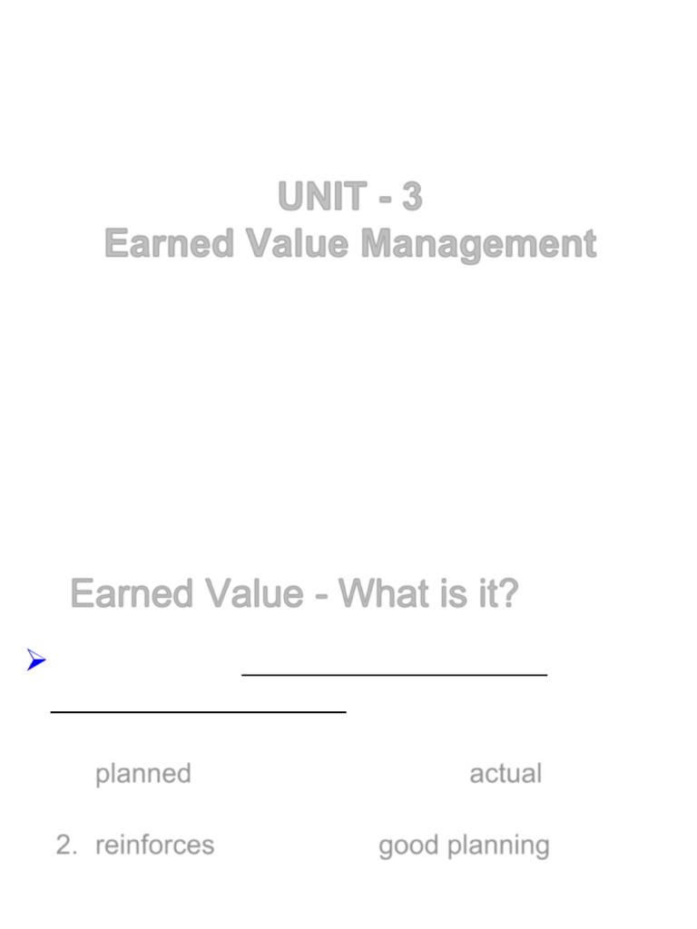 Understanding Earned Value Management | PDF | Project Management | Analysis