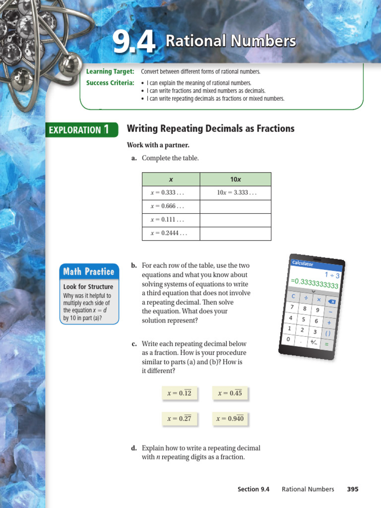 Converting Rational Numbers Explained | PDF | Decimal | Numbers