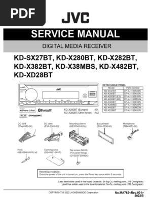 JVC KD-SX27BT & KD-X Series Manual | PDF | Electrostatic Discharge