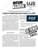 Cinco propuestas para la UPR, Boletín #5, Abril 2012 