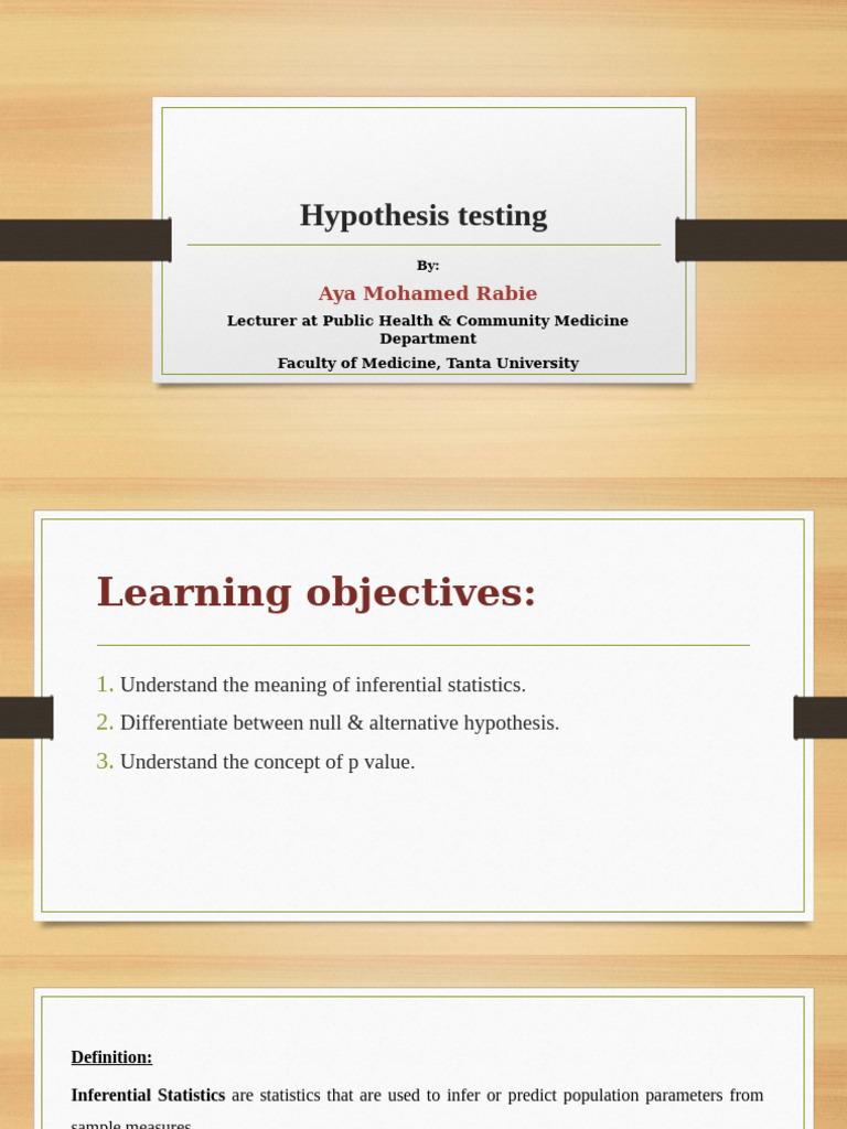 Understanding Hypothesis Testing Basics | PDF | Statistical ...