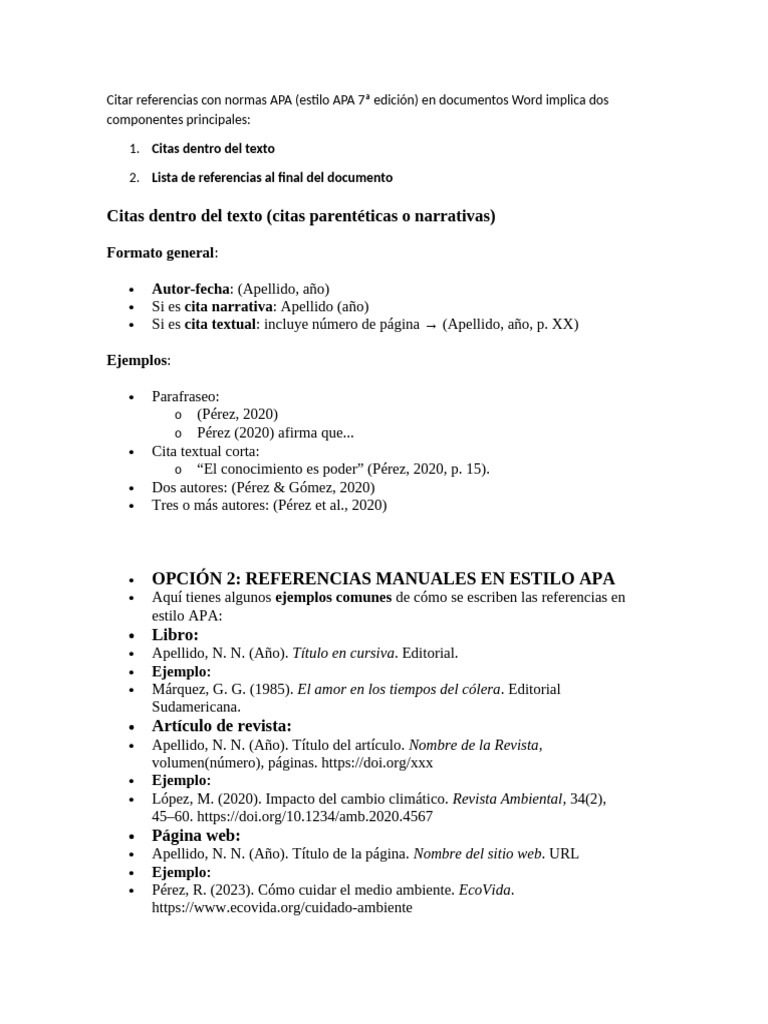 Citas y referencias en estilo APA 7 | PDF