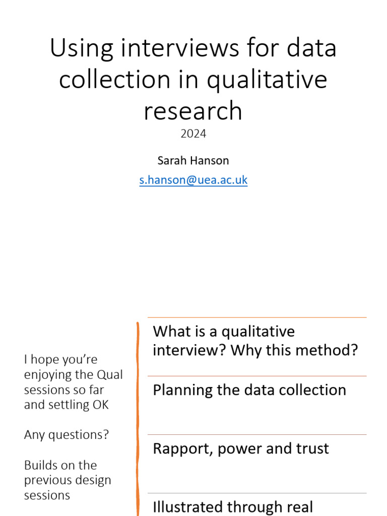 Qualitative Interviews in Research Design | PDF | Evaluation ...