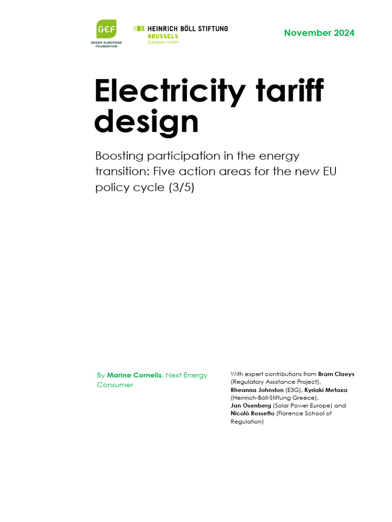A3-Electricity - Tariff-Design - 2111-c | PDF | Cost Of Living ...