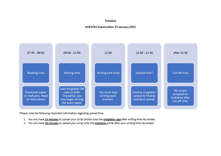 AUE3761 Timeline For Exam 20jan2025 | PDF
