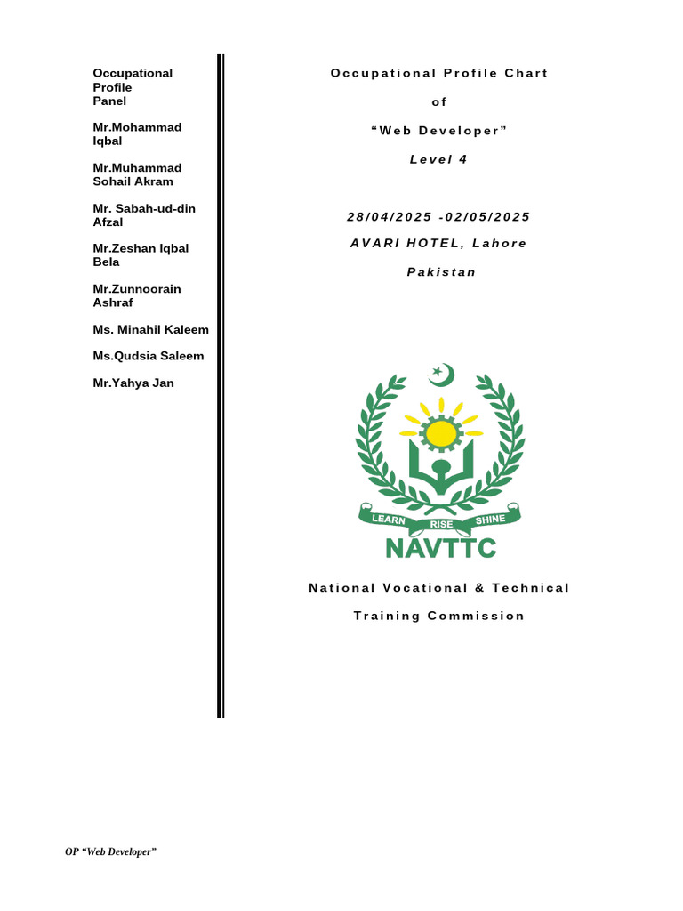 Web Developer Occupational Profile | PDF | Ajax (Programming) | J Query