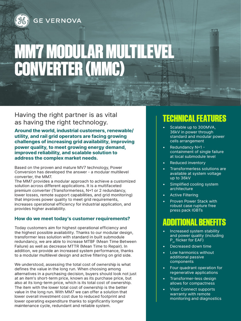 MM7 Modular Multilevel Converter Overview | PDF | Reliability ...