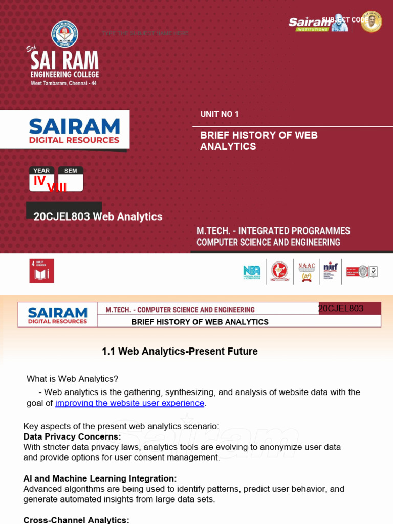1.1 Web Analytics-Present Future | PDF | Analytics | Performance Indicator