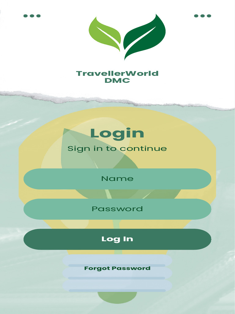 (Original Size) White and Green Simple Modern Login Page Mobile ...