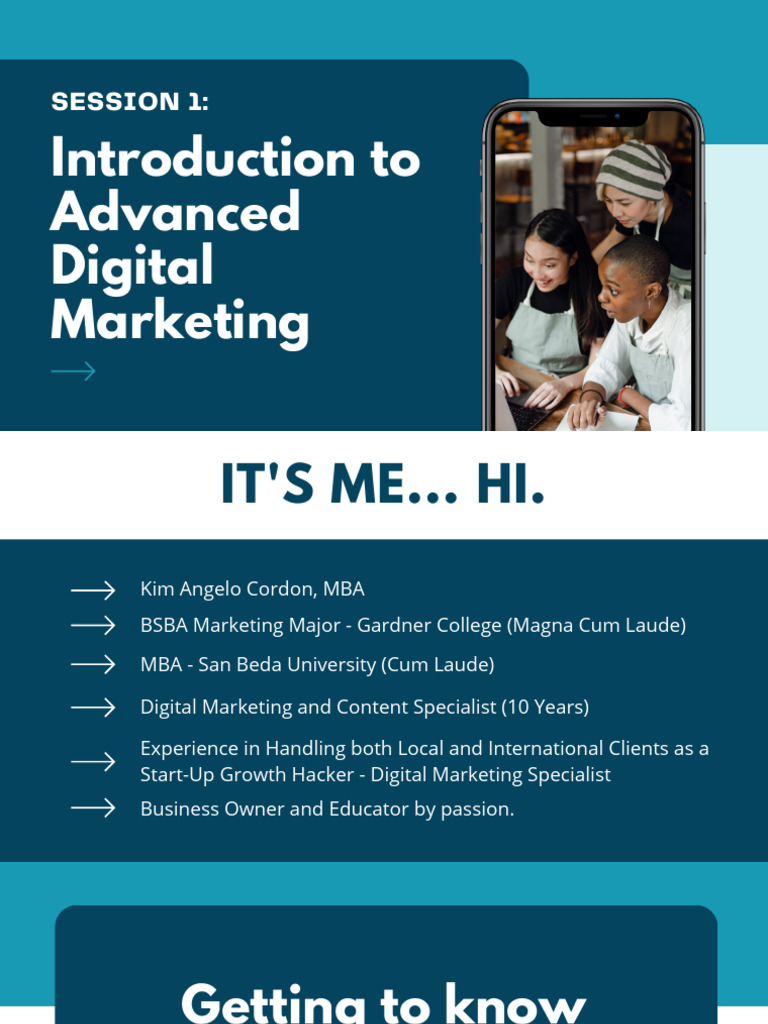 Advanced Digital Marketing Overview | PDF | Digital Marketing | Marketing
