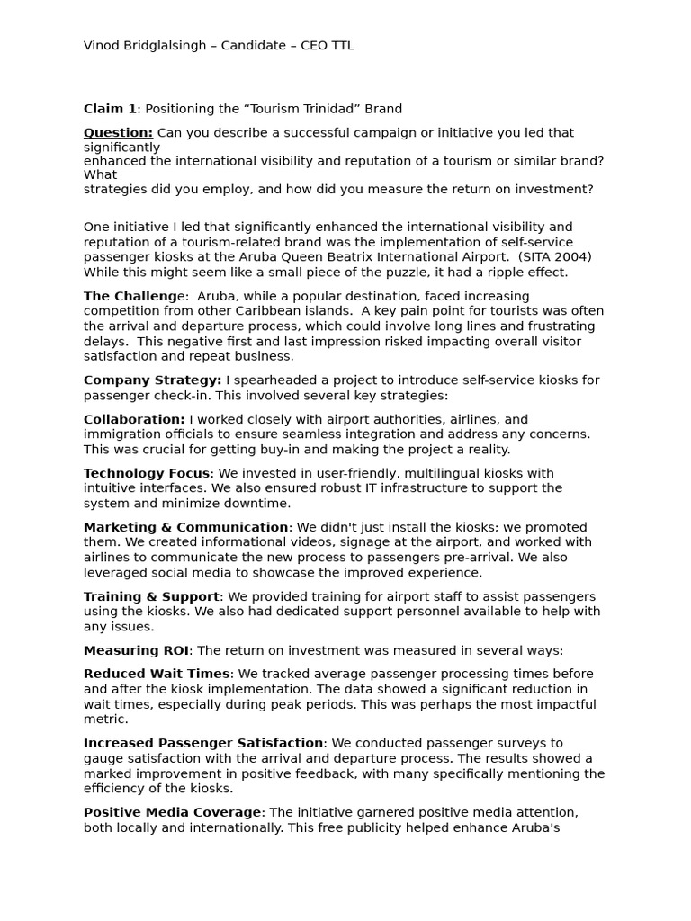Chief Executive Officer-Statement of Claims - Vinod Bridglalsingh - Feb ...