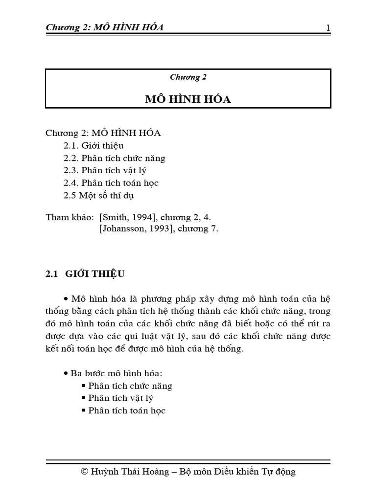 CH NG 2: Mô Hình Hóa | PDF