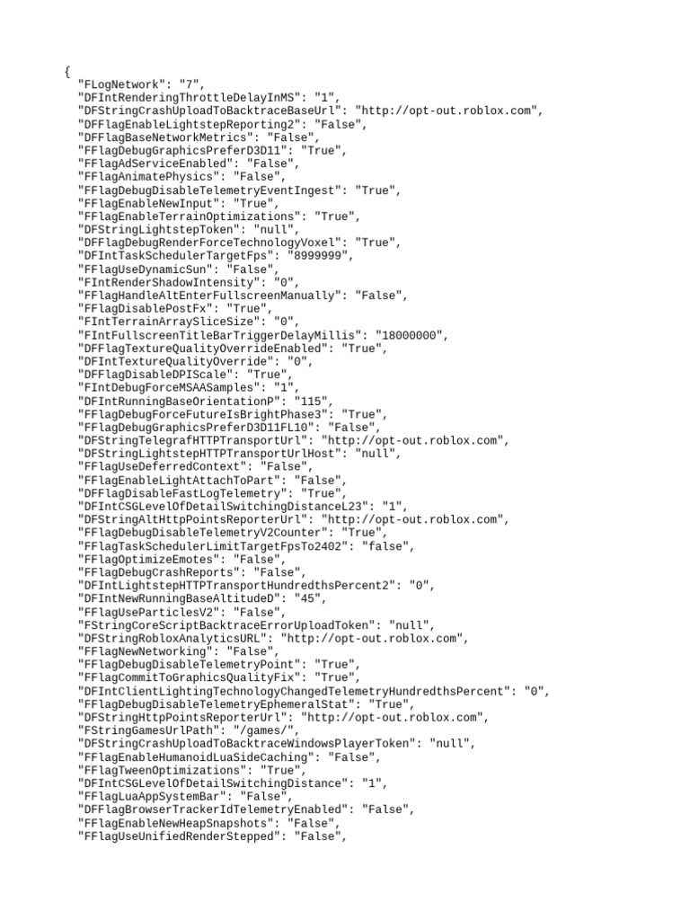 Roblox Configuration Flags Overview | PDF | Statistical Inference ...