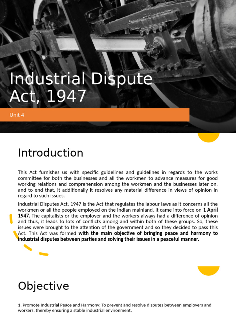 Industrial Dispute Act, 1947 | PDF | Strike Action | Labour Law