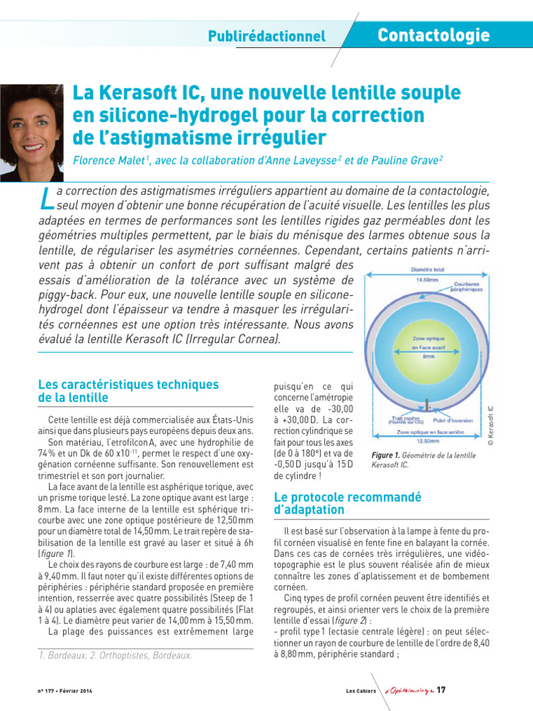 Lentilles Kerasoft IC pour astigmatisme | PDF | Lentilles de contact ...