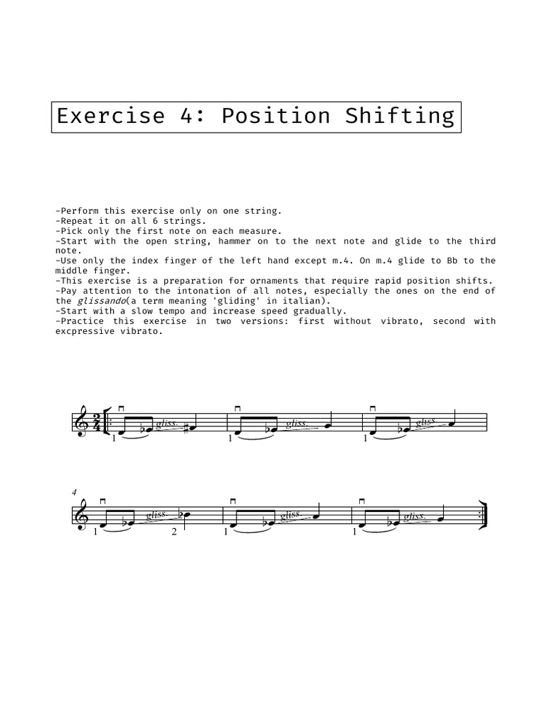 Exercise 3 - Position Shifting | PDF