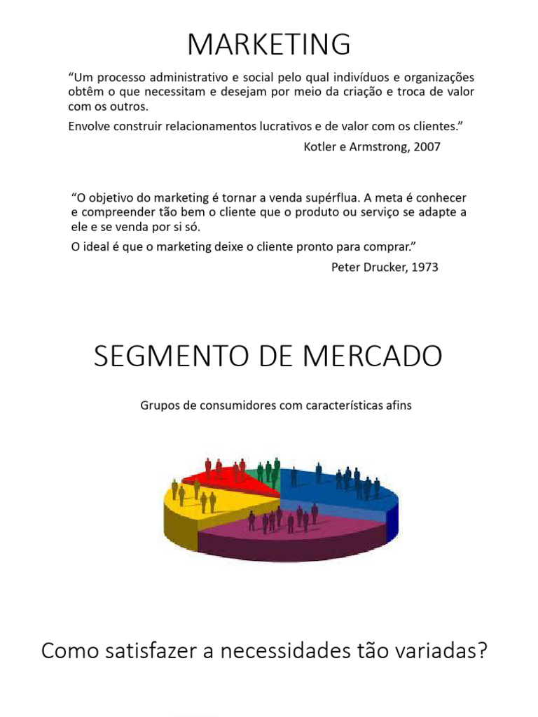 Segmentação de Mercado e Comportamento | PDF | Mercado (economia ...