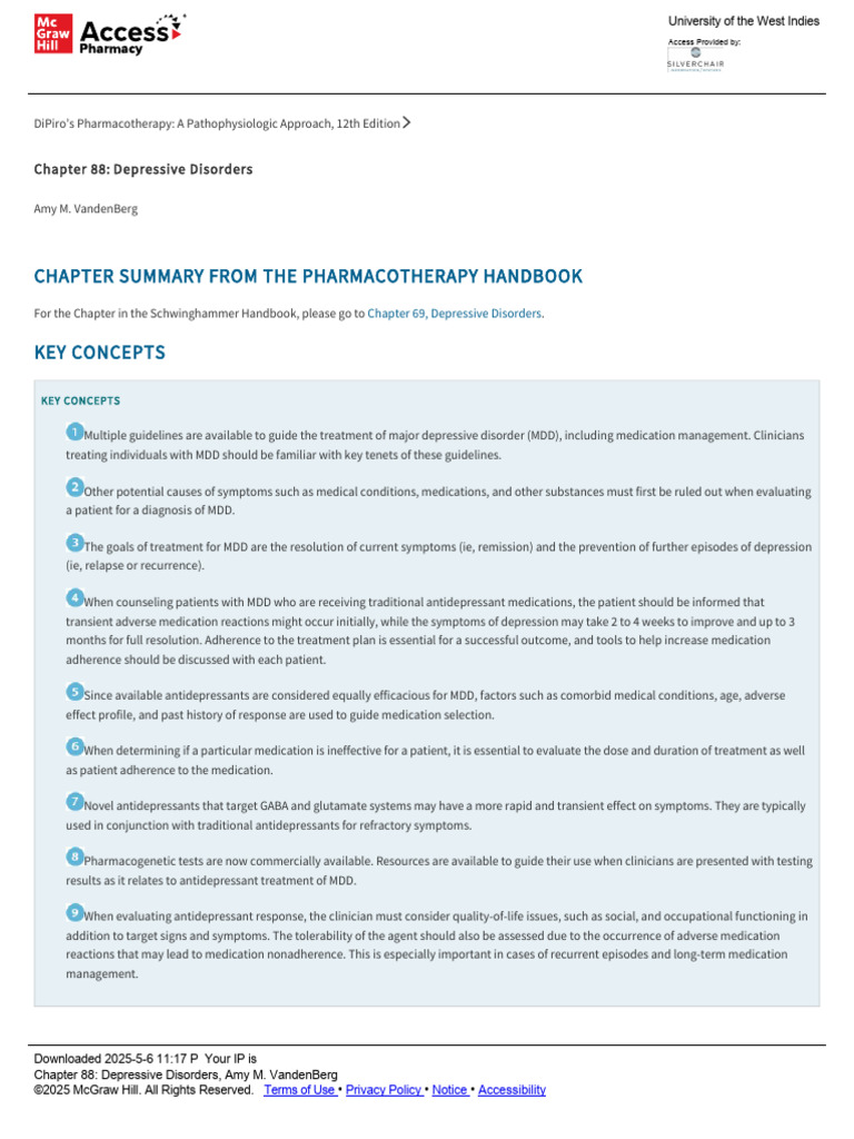 MDD Treatment Guidelines and Care Process | PDF | Major Depressive ...