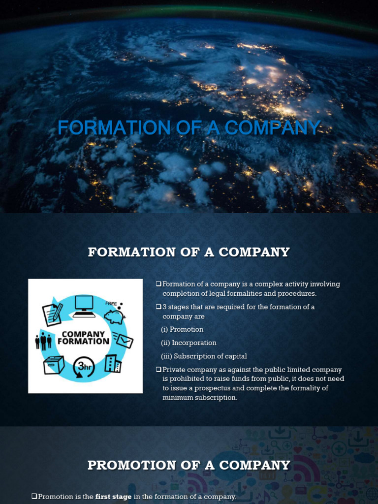 Company Formation Process Explained | PDF | Feasibility Study | Business