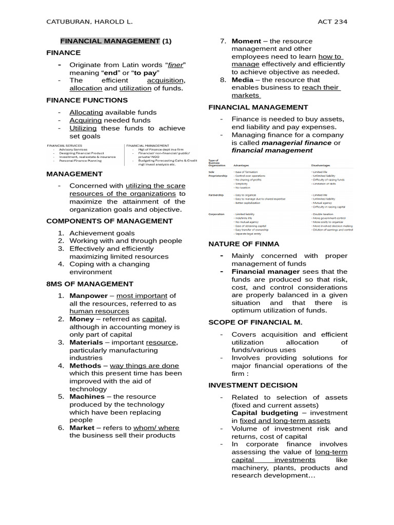 Financial Management | PDF | Equity (Finance) | Expense