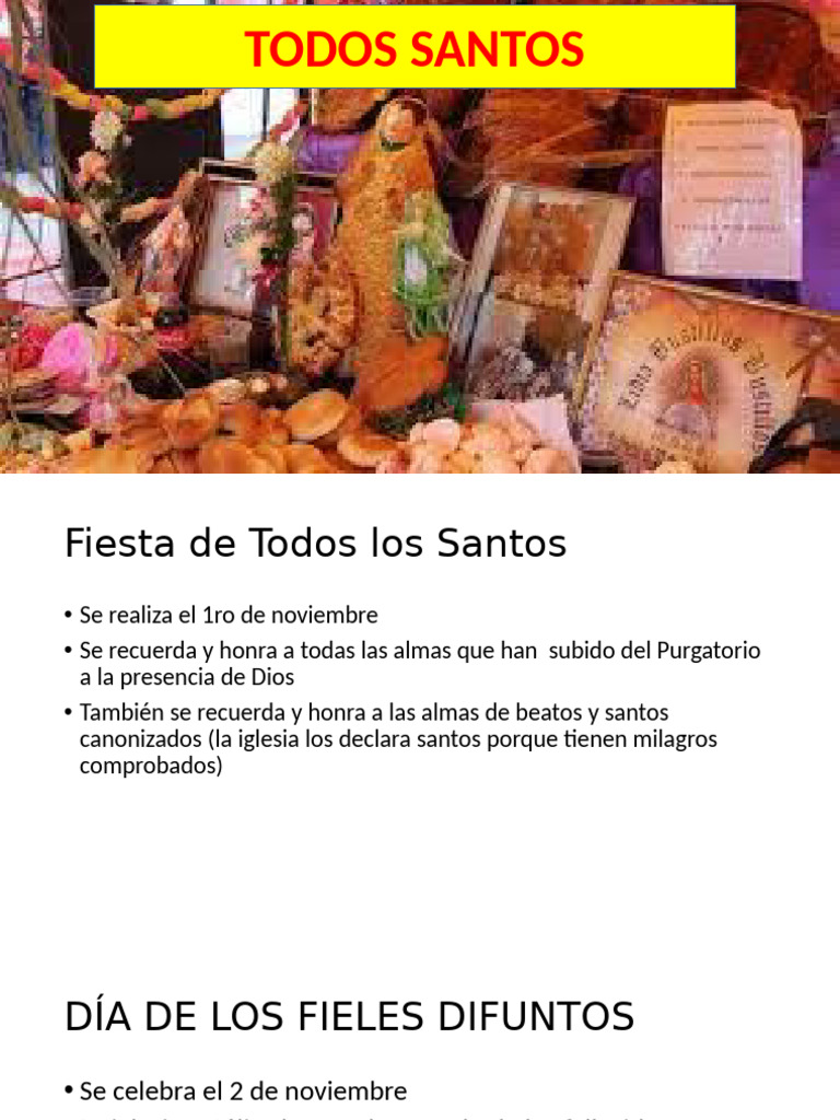 Fiesta de Todos los Santos y Difuntos | PDF