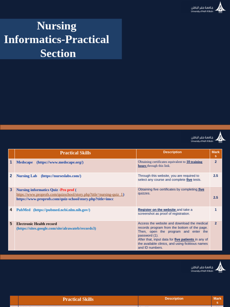 Nursing Informatics Practical Skills Guide | PDF | Public Services ...