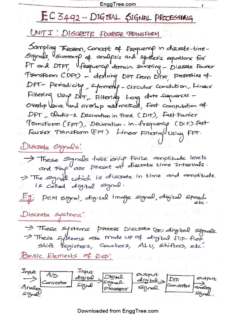 Ec3492 digital signal processing lecture notes 5 pdf