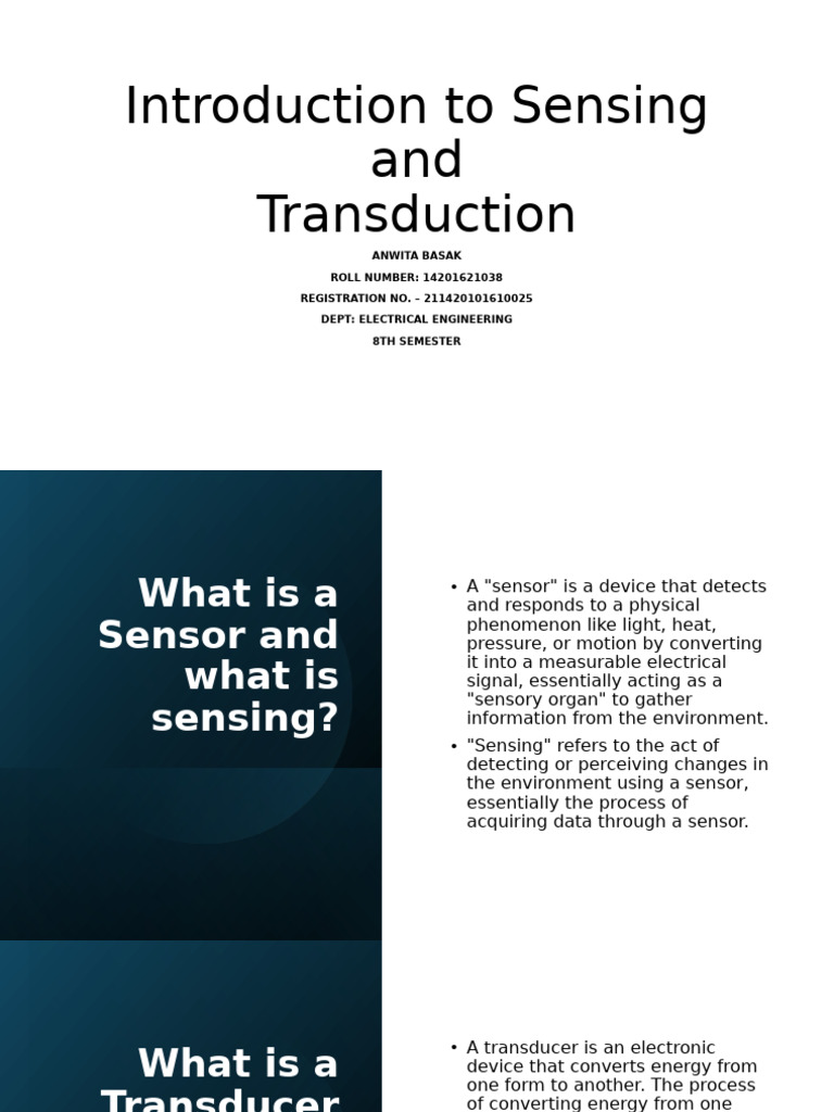 Sensors and Transducers Overview | PDF | Sensor | Light