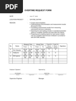 Overtime Request Form 2025 | PDF