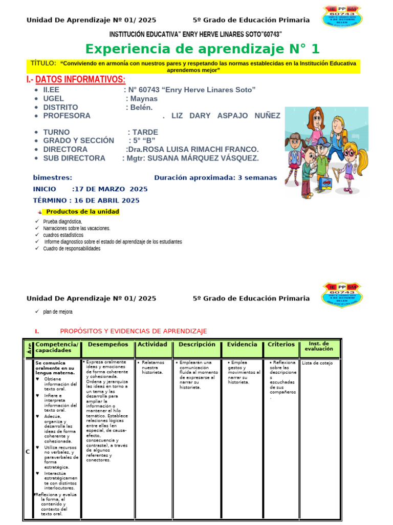 5° Grado Unidad de Aprendizaje Marzo | PDF | Datos | Metodología de ...
