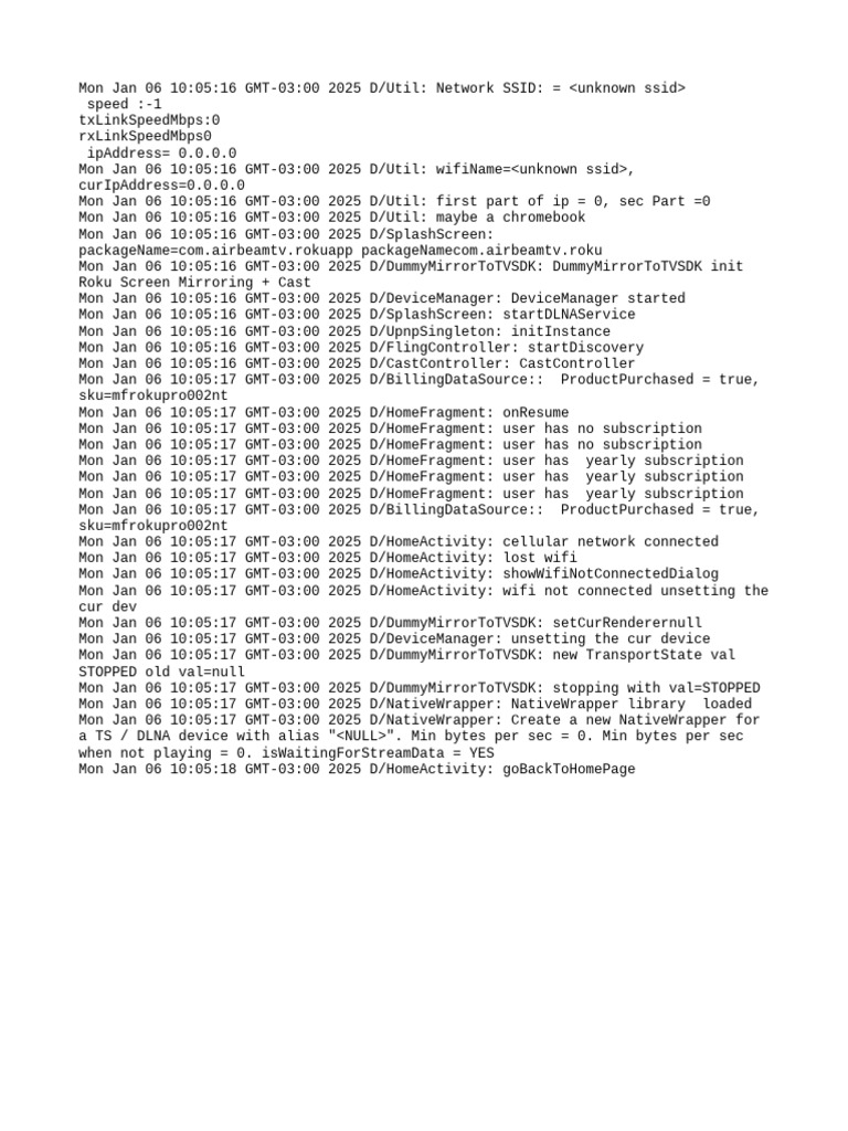 Roku App Network and Subscription Log | PDF | Computer Science ...