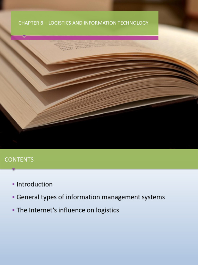 Logistics and IT Systems Overview | PDF | Logistics | Radio Frequency ...