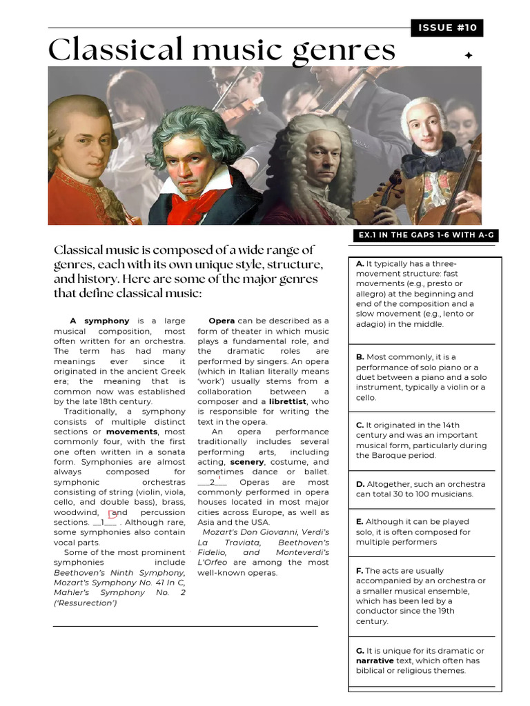 Major Genres of Classical Music | PDF | Orchestras | Concerto