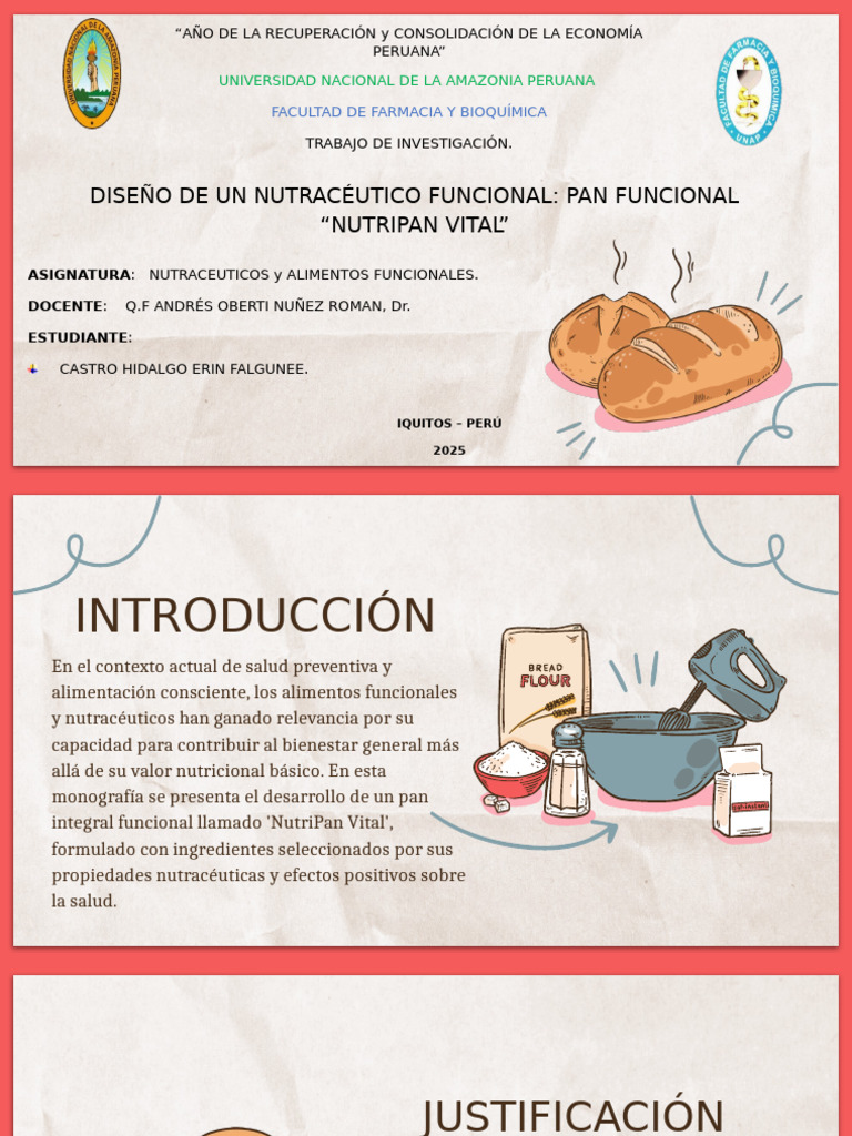 NutriPan Vital: Pan Funcional Saludable | PDF | Comida funcional | Panes