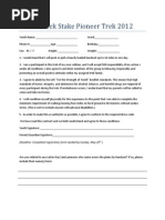 Grove Creek Stake Pioneer Trek 2012 Registration Form