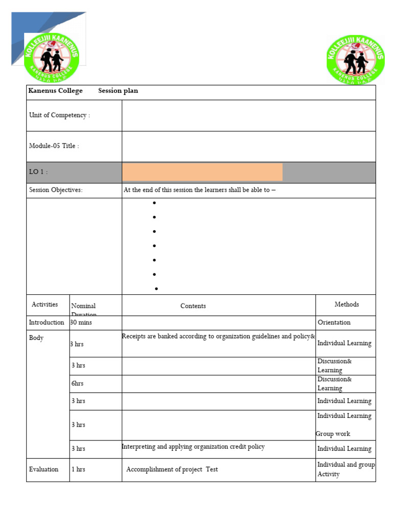 Financial Reports Session Plan | PDF | Depreciation | Fixed Asset
