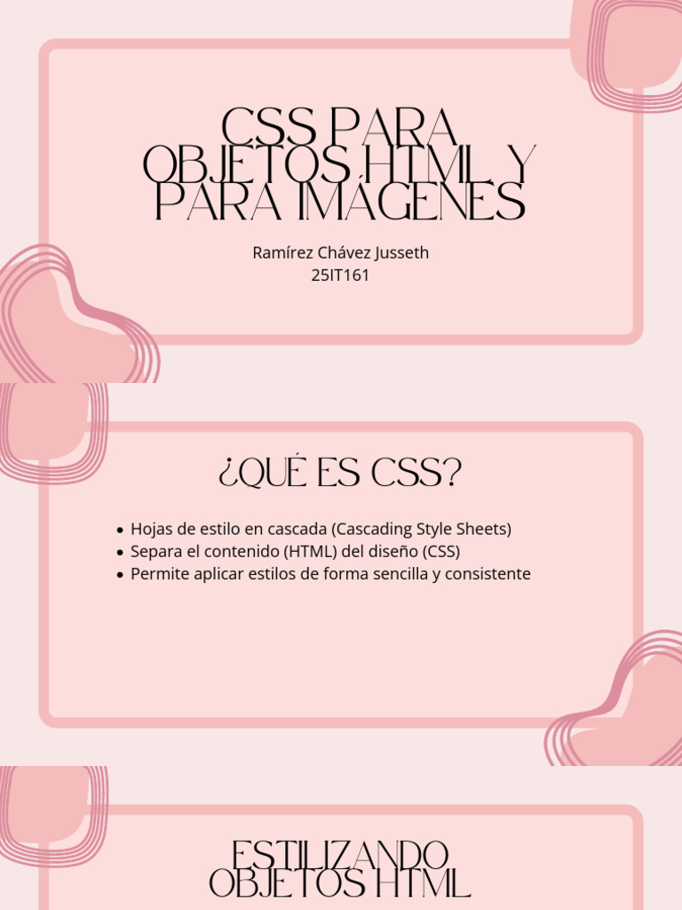 CSS para HTML e Imágenes: Guía Esencial | PDF