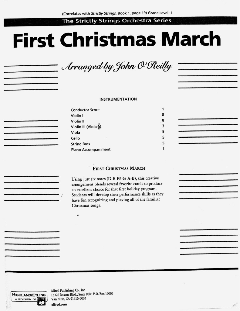 First Christmas March - Score