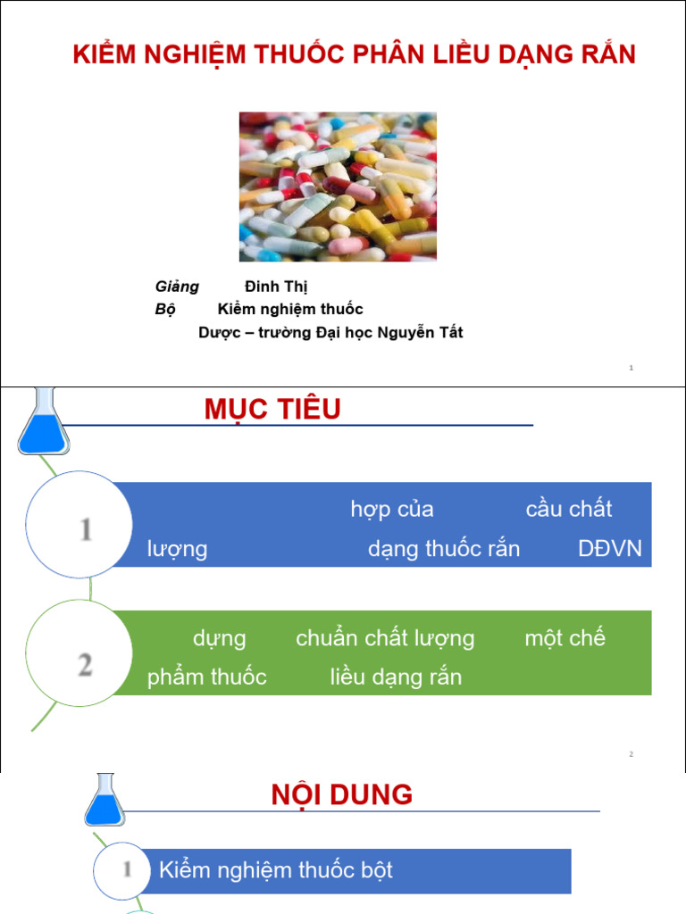 Bài 6. Kiểm Nghiệm Thuốc Phân Liều Dạng Rắn | PDF