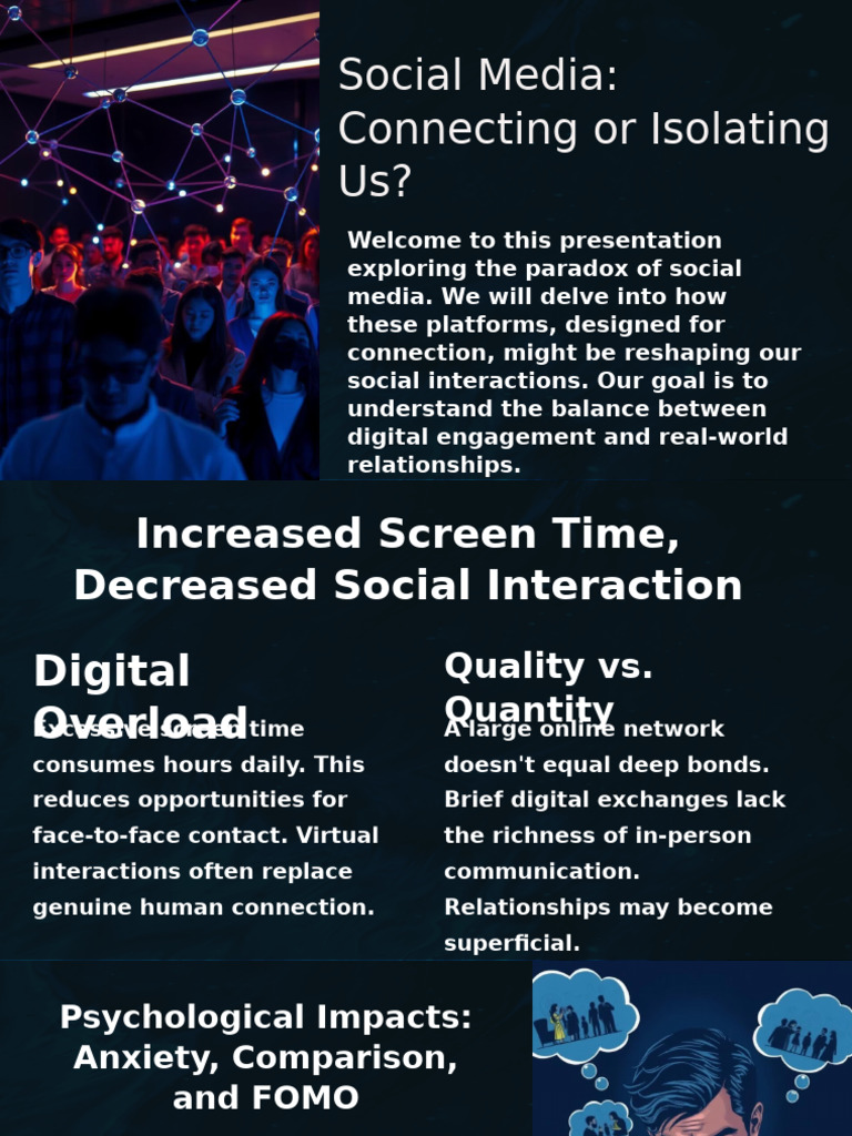 Social Media's Impact on Real Connections | PDF | Social Media ...