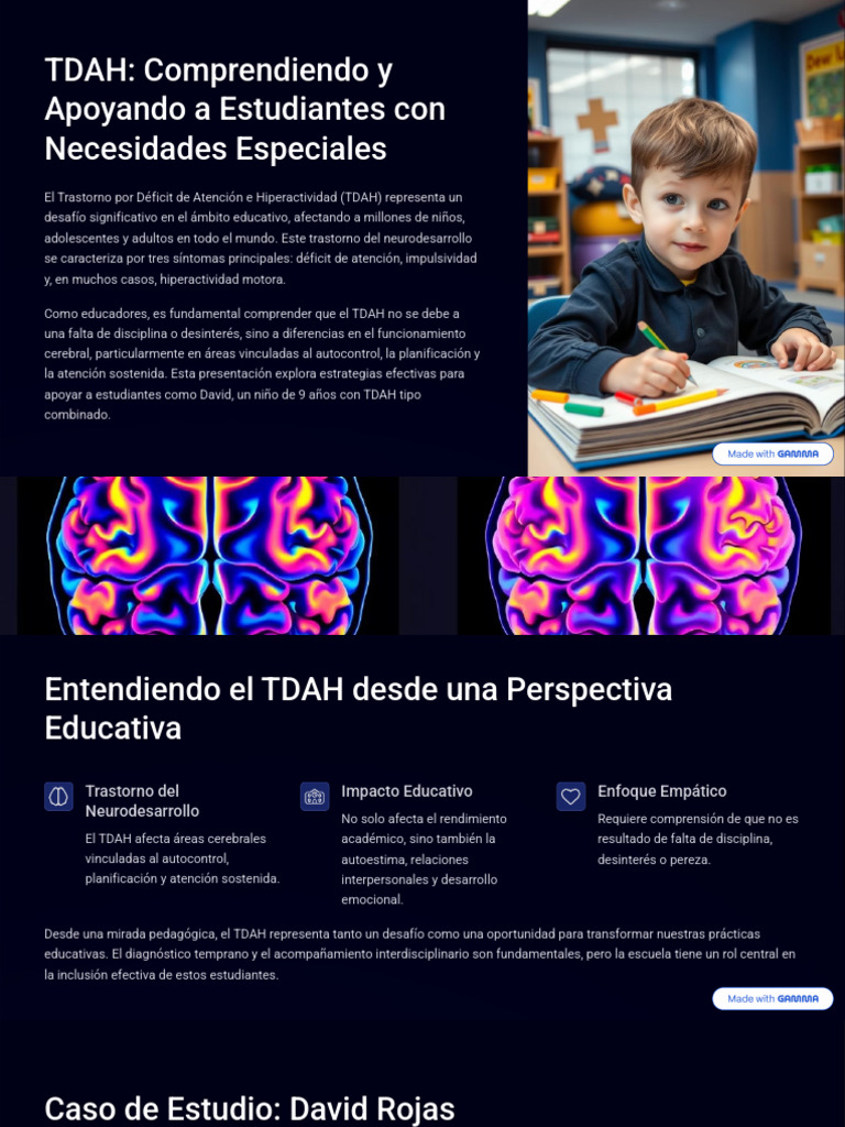 TDAH Comprendiendo y Apoyando A Estudiantes Con Necesidades Especiales ...