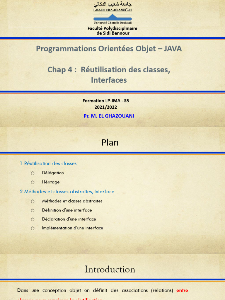 Héritage et Interfaces en Java | PDF | Classe (informatique ...