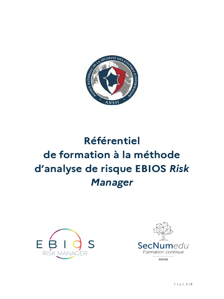 Formation EBIOS Risk Manager: Guide Complet | PDF | Sécurité des ...