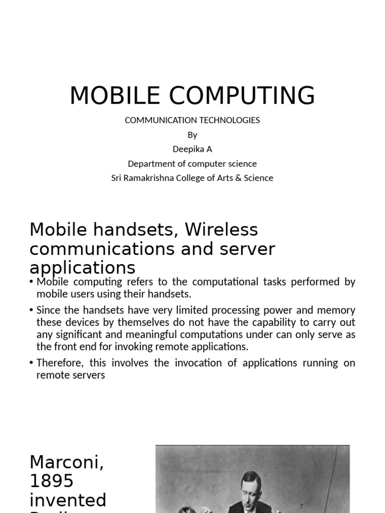 Mobile Computing Pdf Computer Network Voice Over Ip