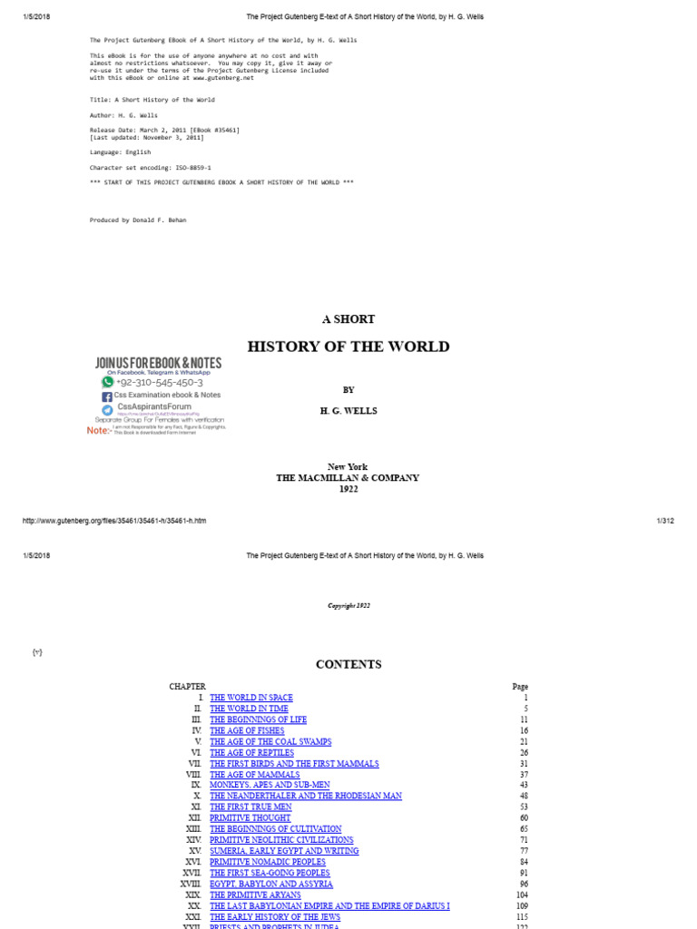 A Short History of the World E-Book | PDF | Sphere | Ancient Rome