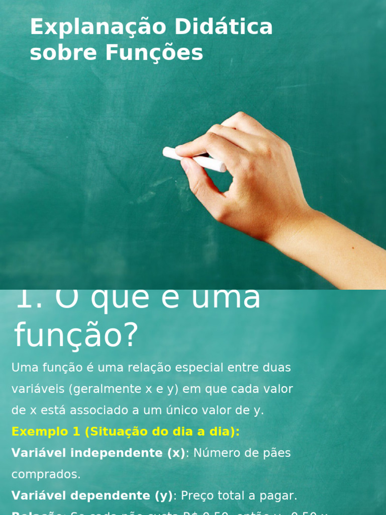 Explanação Didática Sobre Funções 2 | PDF | Função (Matemática ...