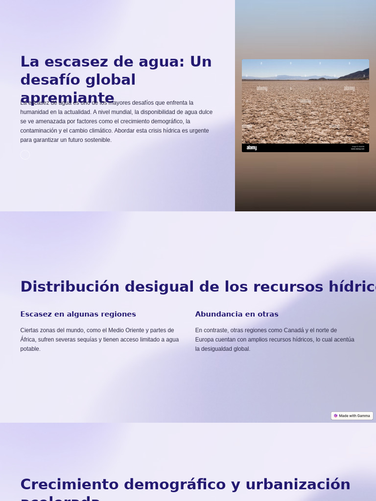 La Escasez de Agua Un Desafio Global Apremiante | PDF | Agua | Escasez ...