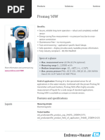 Promag W 400 Electromagnetic Flowmeter | PDF | Flow Measurement | Sensor
