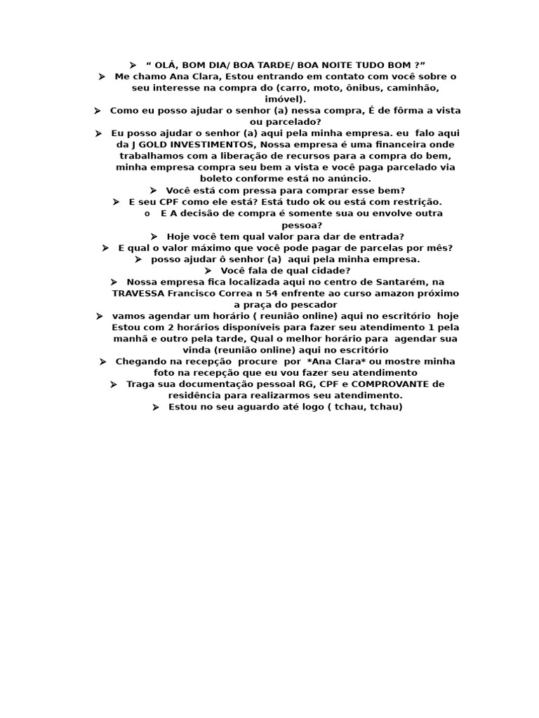 Script De Ligação 00 Pdf